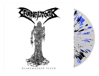CARNAL TOMB - "Dismembered Flesh" clear w/ blue-black splatter 7"